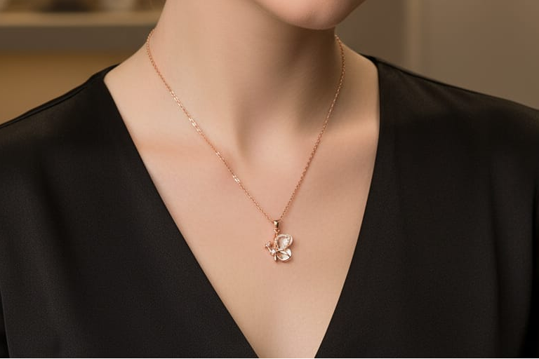 BL-N-110 Rose Gold Plated Necklace
