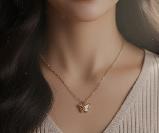 BL-N-112: Korean Rose Gold Plated Necklace