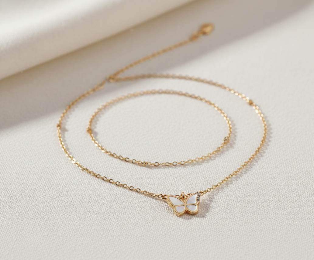 BL-N-112: Korean Rose Gold Plated Necklace