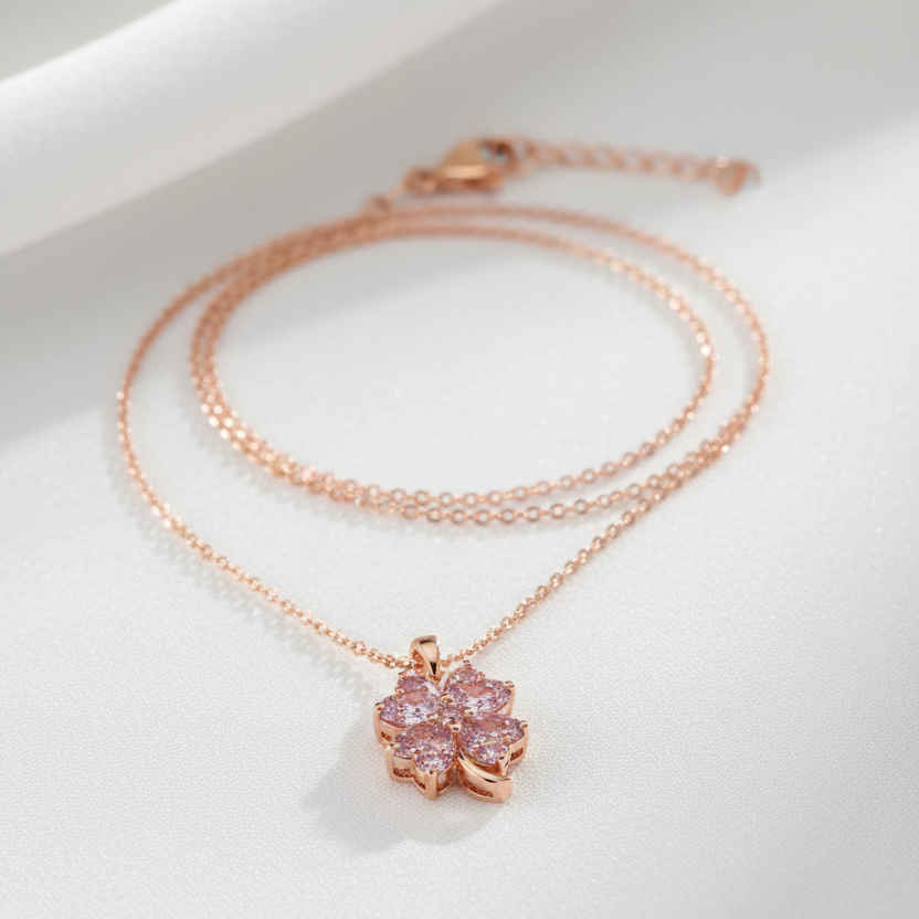 BL-N-115: Rose gold plated necklace