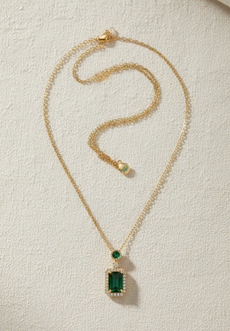 BL-N-108 : Korean Green Stone Necklace