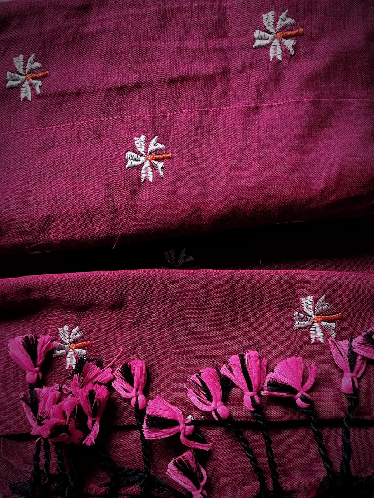 HKC-SS04: Handloom Khadi-Cotton Shiuli Saree