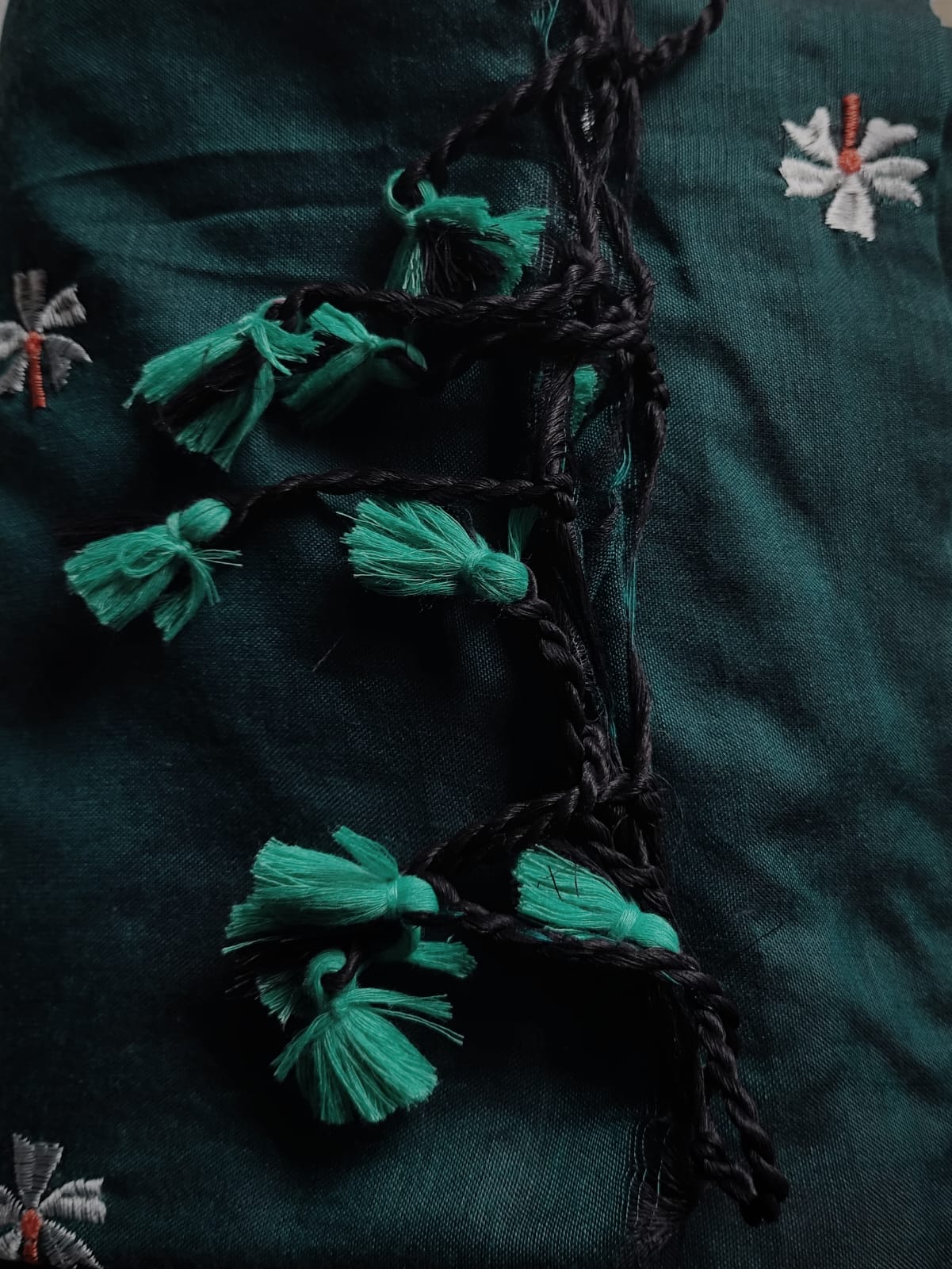 HKC-SS02: Handloom Khadi-Cotton Shiuli Saree