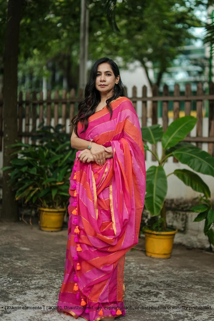 MU-RANIPINK: Sunset Pink Mul Cotton