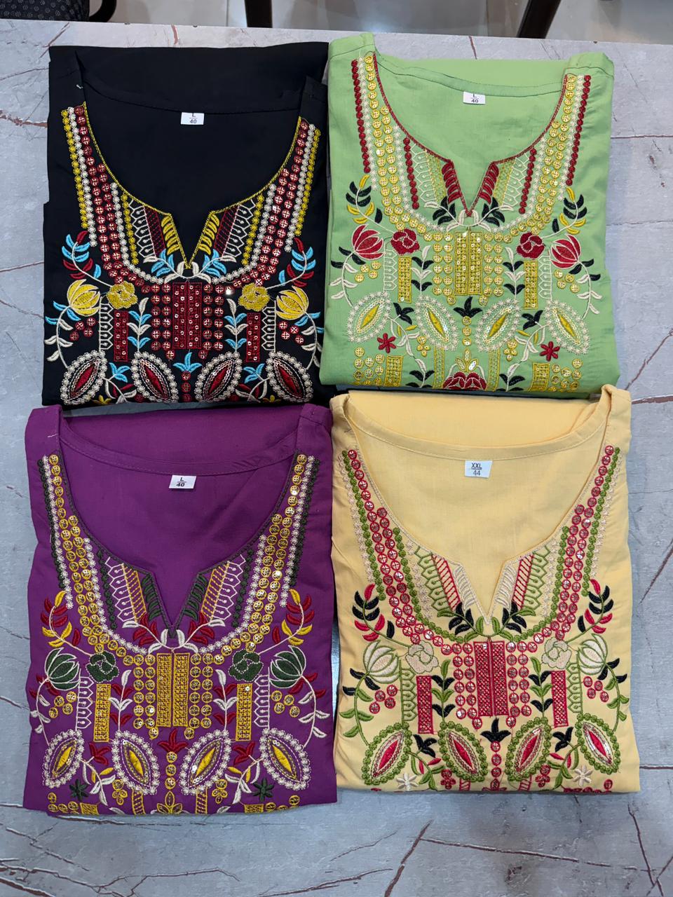 BLV-K-HC-SD-001: Heavy cotton Kurti Set with Dupatta