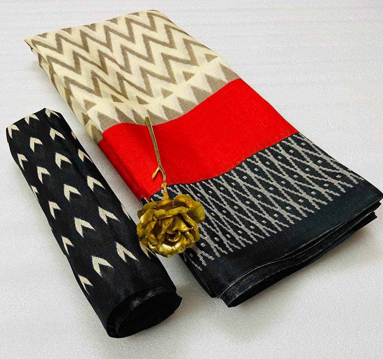 SKS-001: Soft Khadi Silk Saree