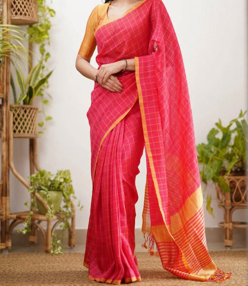MC-001: Manjuri Check Saree