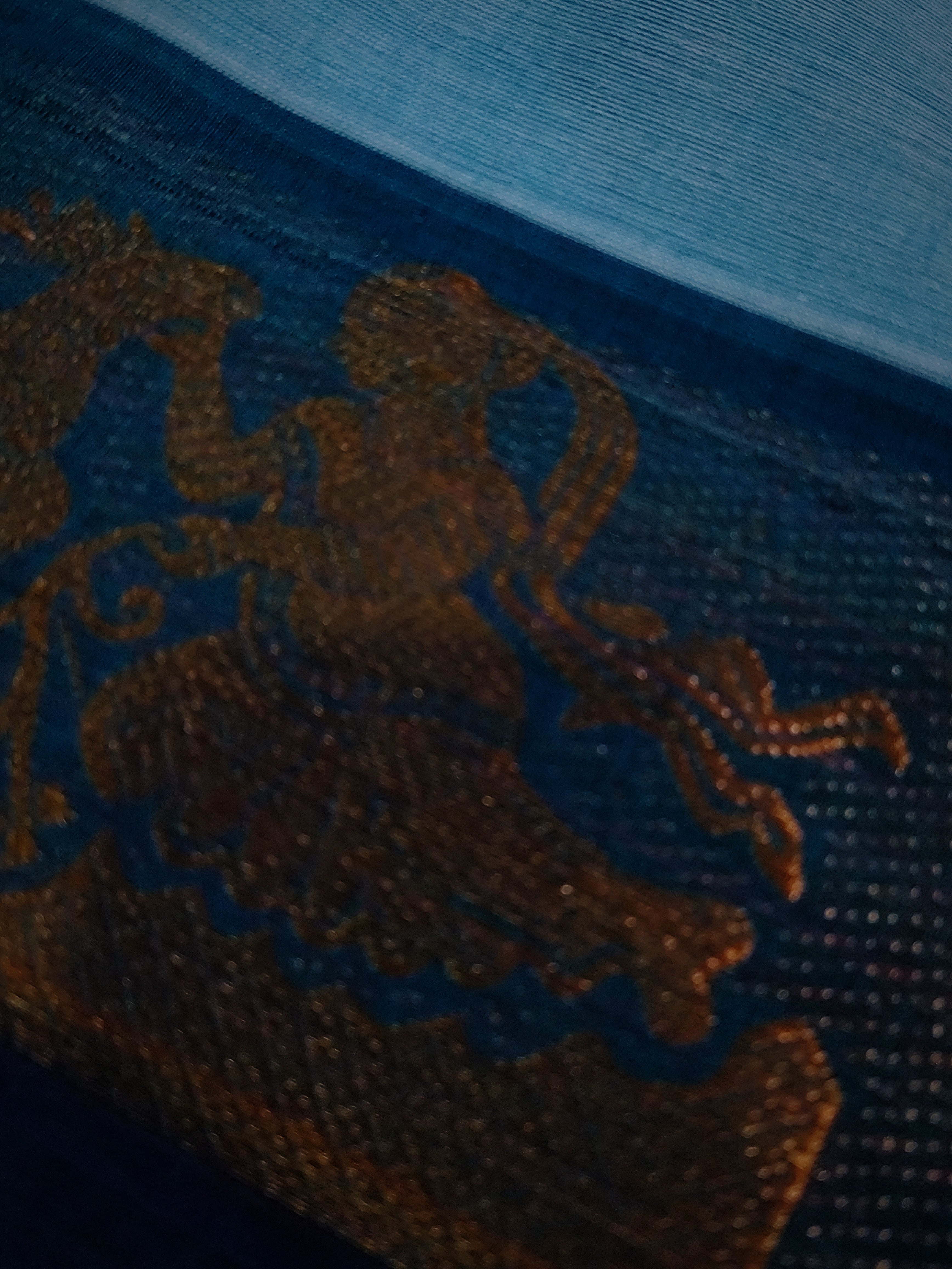 CH-NEERAJA: Sky Blue Chettinad Cotton Saree