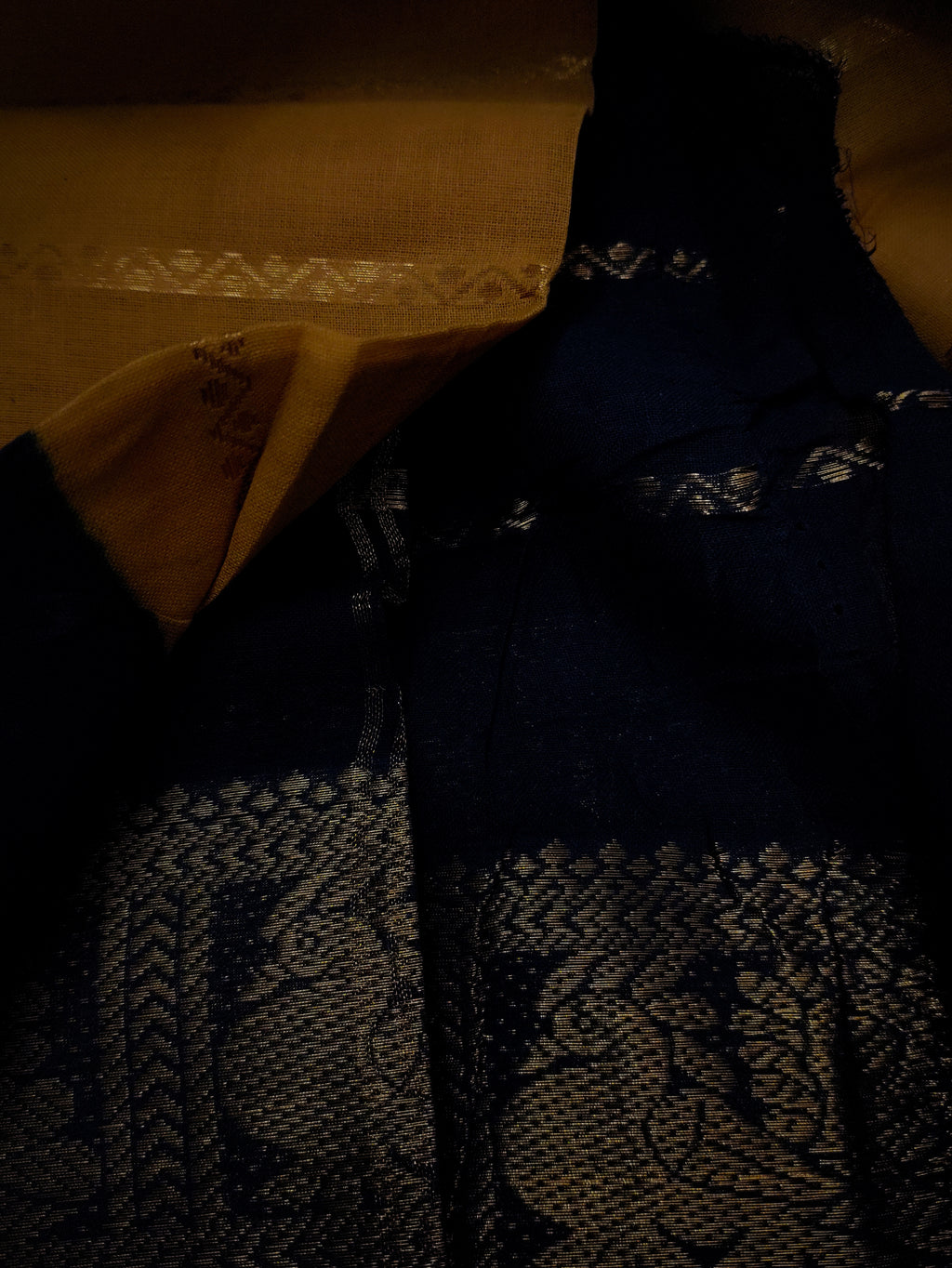 KV-SUVARNA: Golden Yellow Kanchi Veldhari Saree