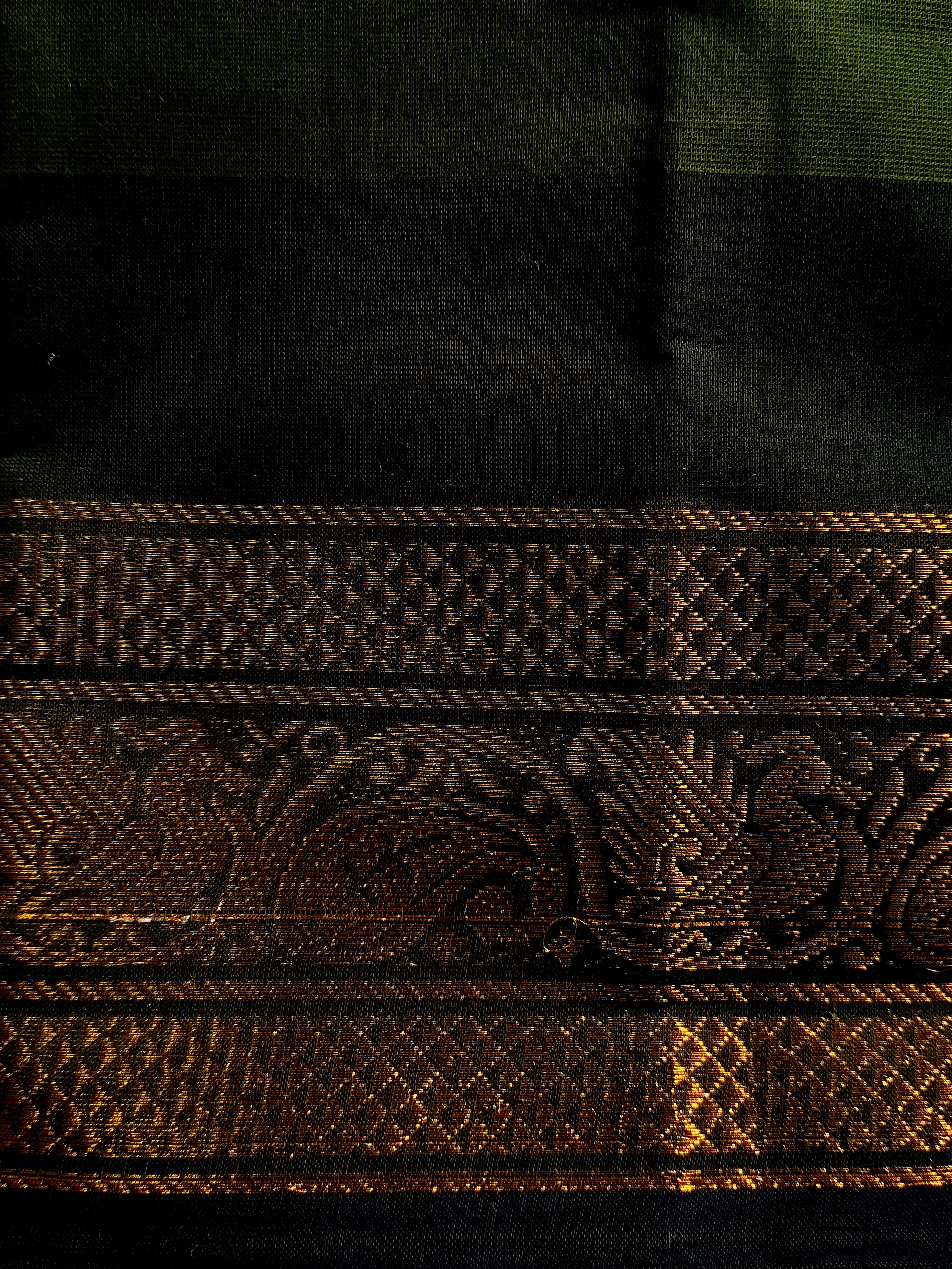 CH-VASU: Olive Green Chettinad Cotton Saree